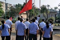 水控集團(tuán)舉行升國旗儀式，慶祝新中國成立70周年！